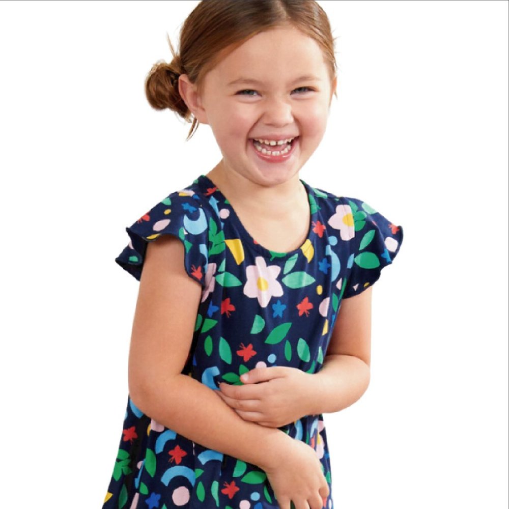 Hanna Andersson Flutter Swing Dress in size 120 (6-7)